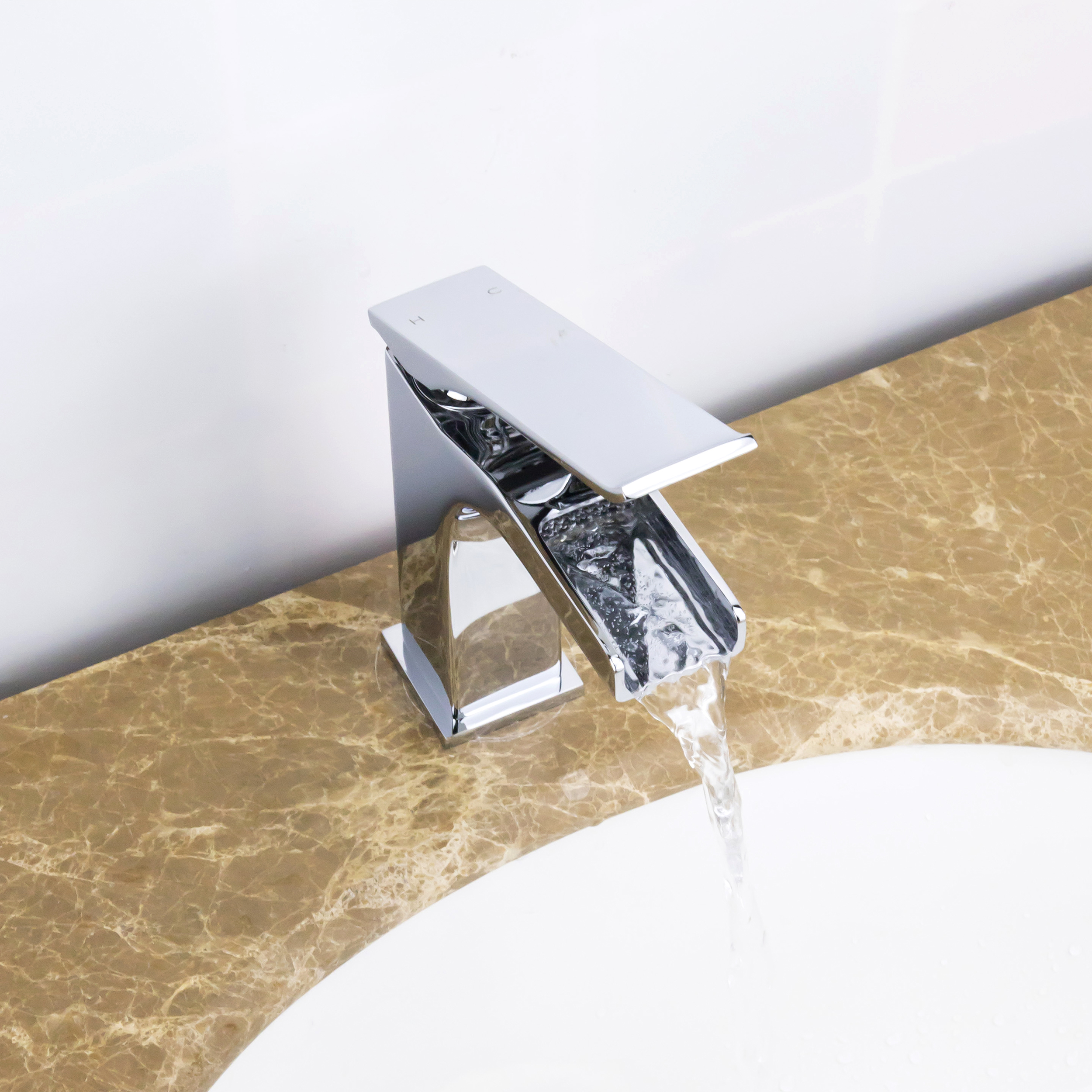Ravine Waterfall Polished Chrome Faucet