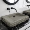 Roman Natural Sandstone Bathroom Vessel Sink - Ikou Inc.