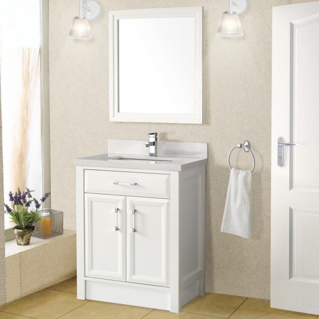 Calais 28-inch Bathroom Cabinet in White