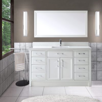 Calais 60-inch Bathroom Cabinet in White