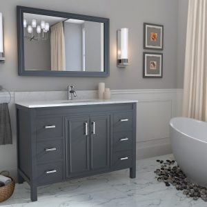 Corniche 48-inch Bathroom Cabinet in Pepper Grey