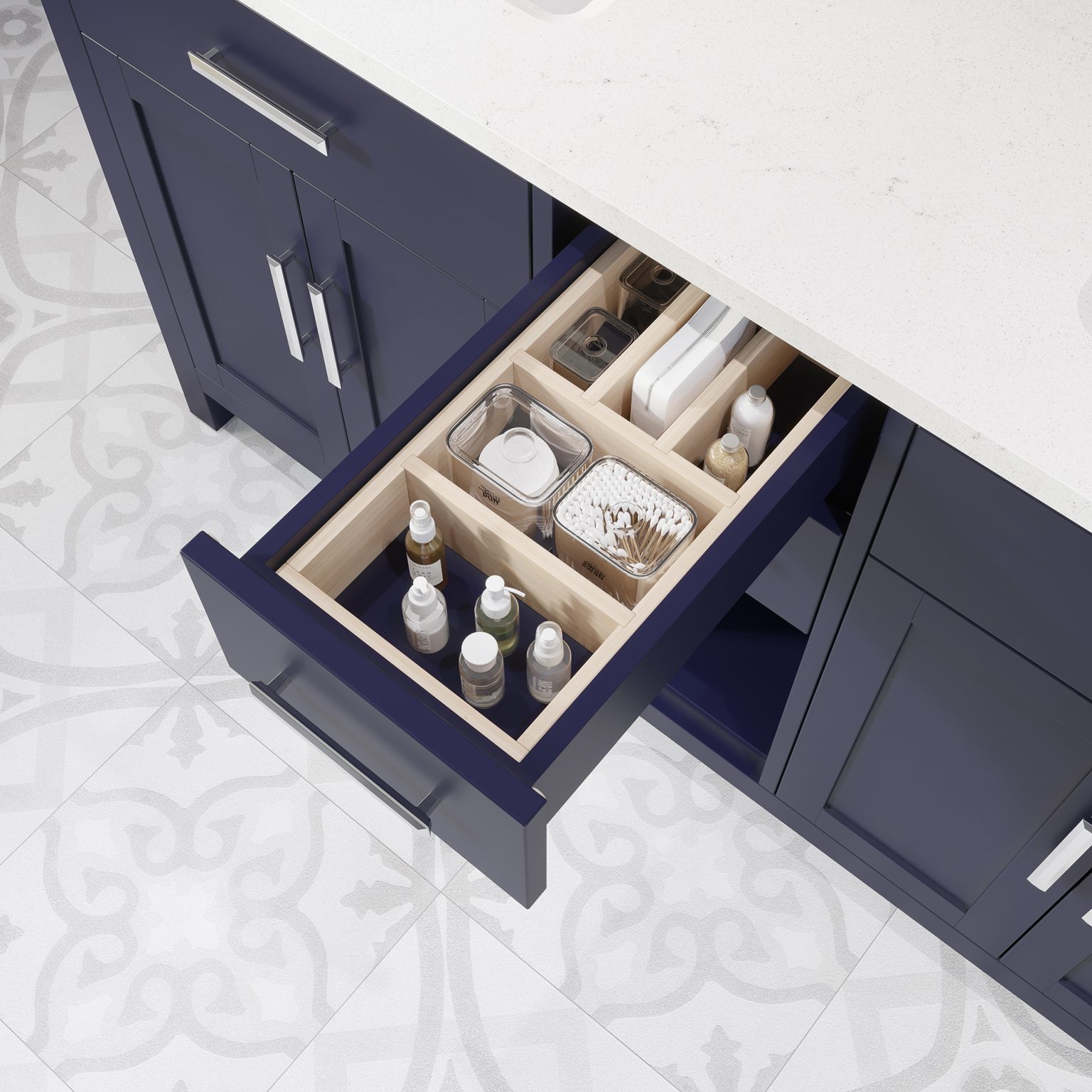 Ikou 8in. Drawer Organizer for Bathroom Vanity Ikou Inc.