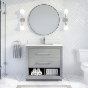 Ronaldo 36-inch Bathroom Cabinet in Oxford Grey