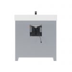 Ronaldo 36-inch Bathroom Cabinet in Oxford Grey with an Open back Panel below the Sink area