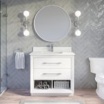 Ronaldo 36 Bathroom Vanity w/Power Bar & Drawer Organizer