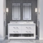 Ronaldo 60 Bathroom Vanity w/Power Bar & Drawer Organizer