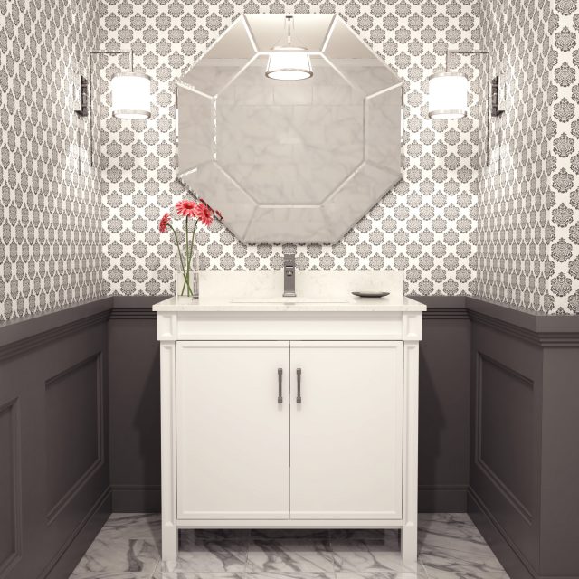 Selena 36-inch Bathroom Cabinet in White