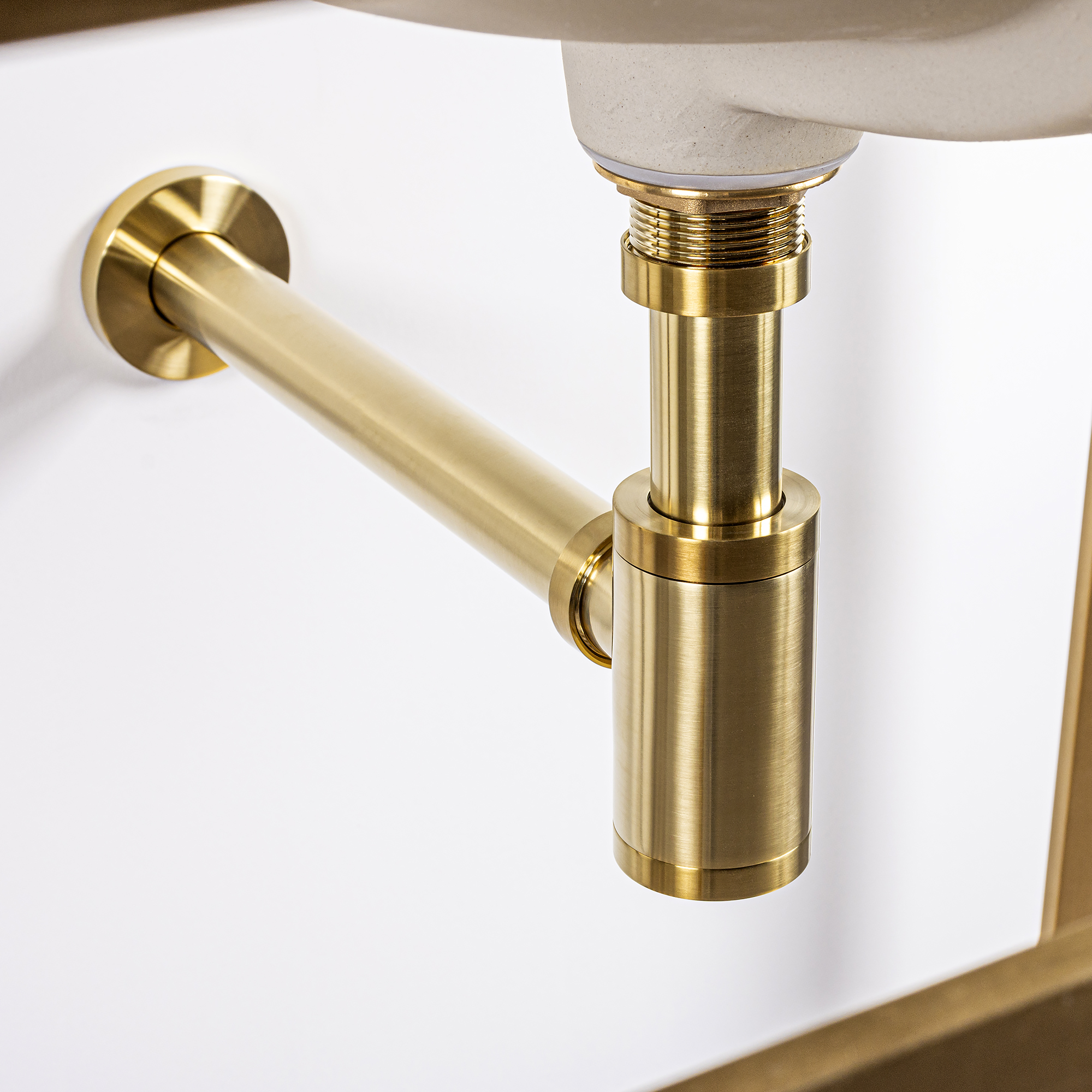 Kirk Brushed Gold P-trap