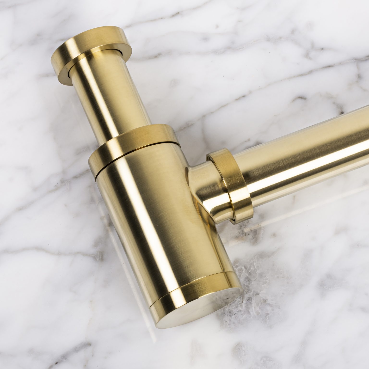 Kirk Brushed Gold PTrap for Bathroom Sink Ikou Inc.