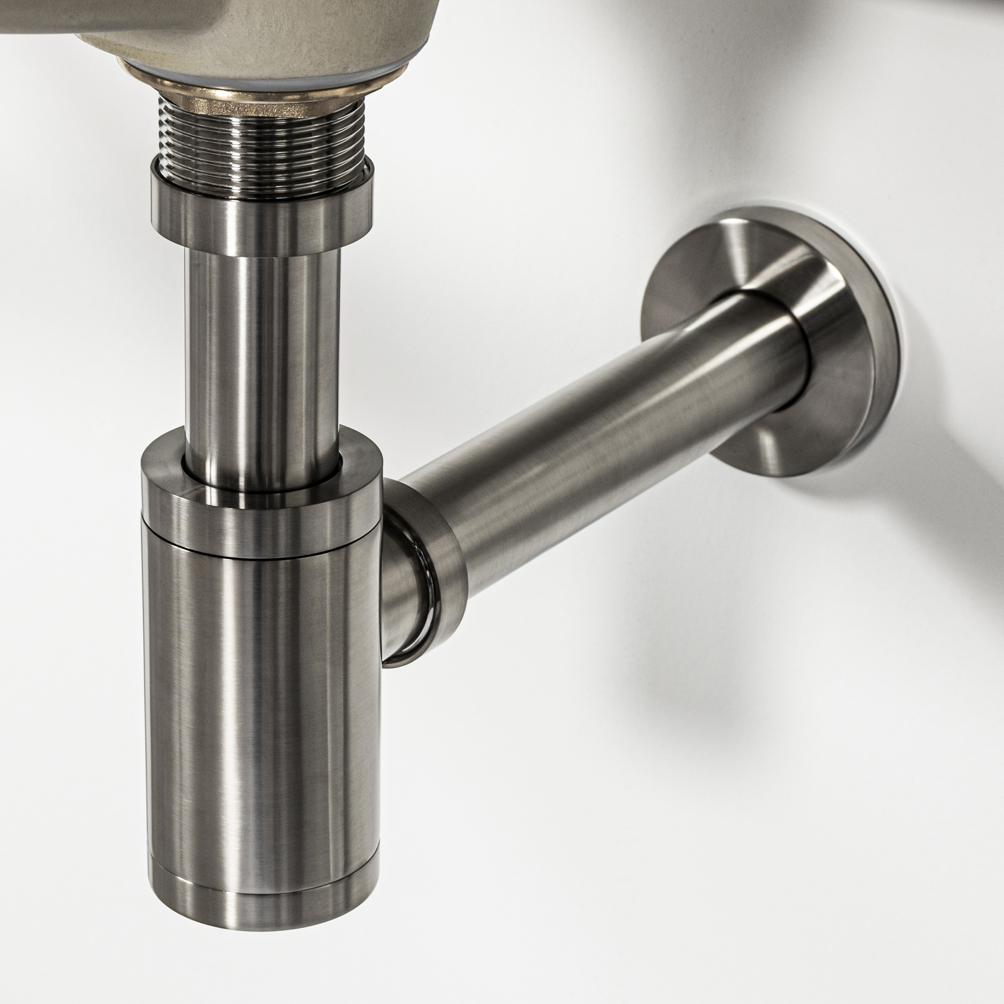 Kirk Brushed Steel P-trap