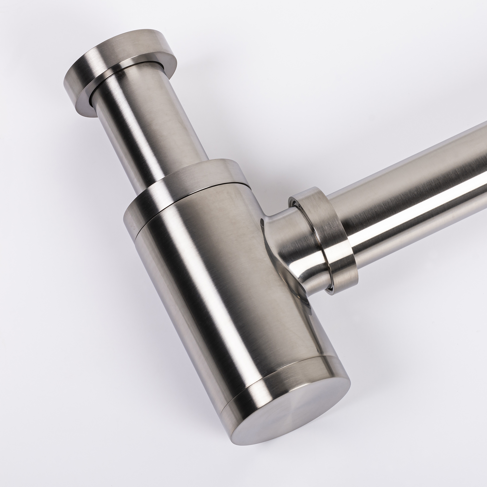 Kirk Brushed Steel P-trap