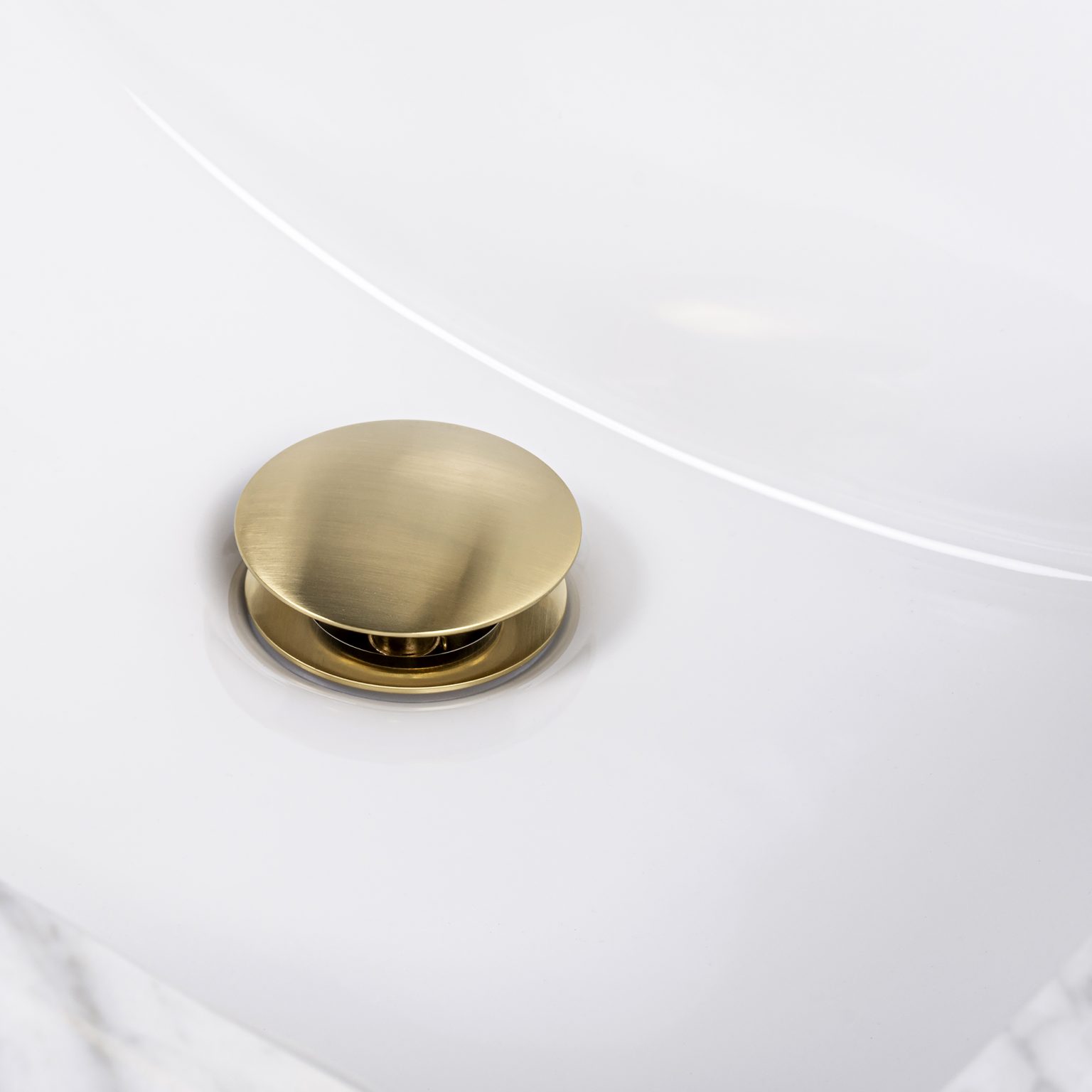 Kirk Brushed Gold Popup Drain for Bathroom Sink Ikou Inc.