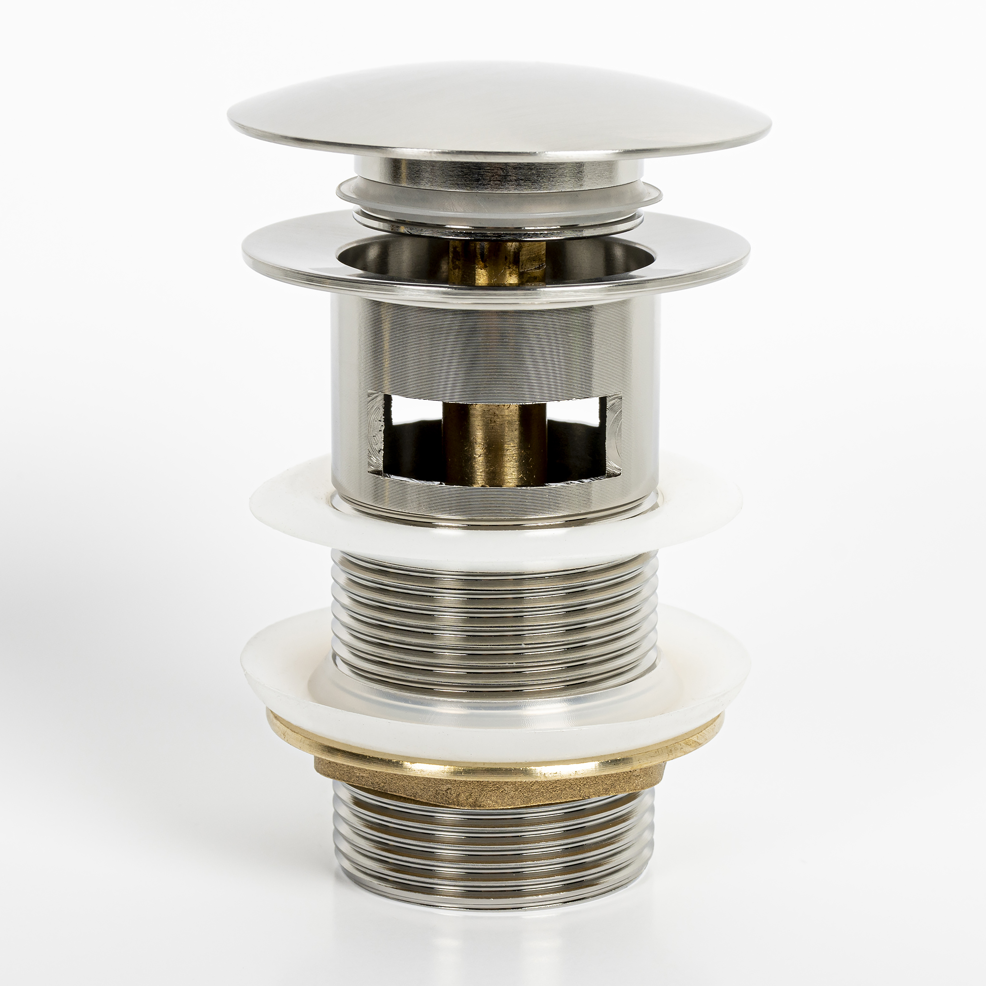 Kirk Brushed Steel Pop-up Drain