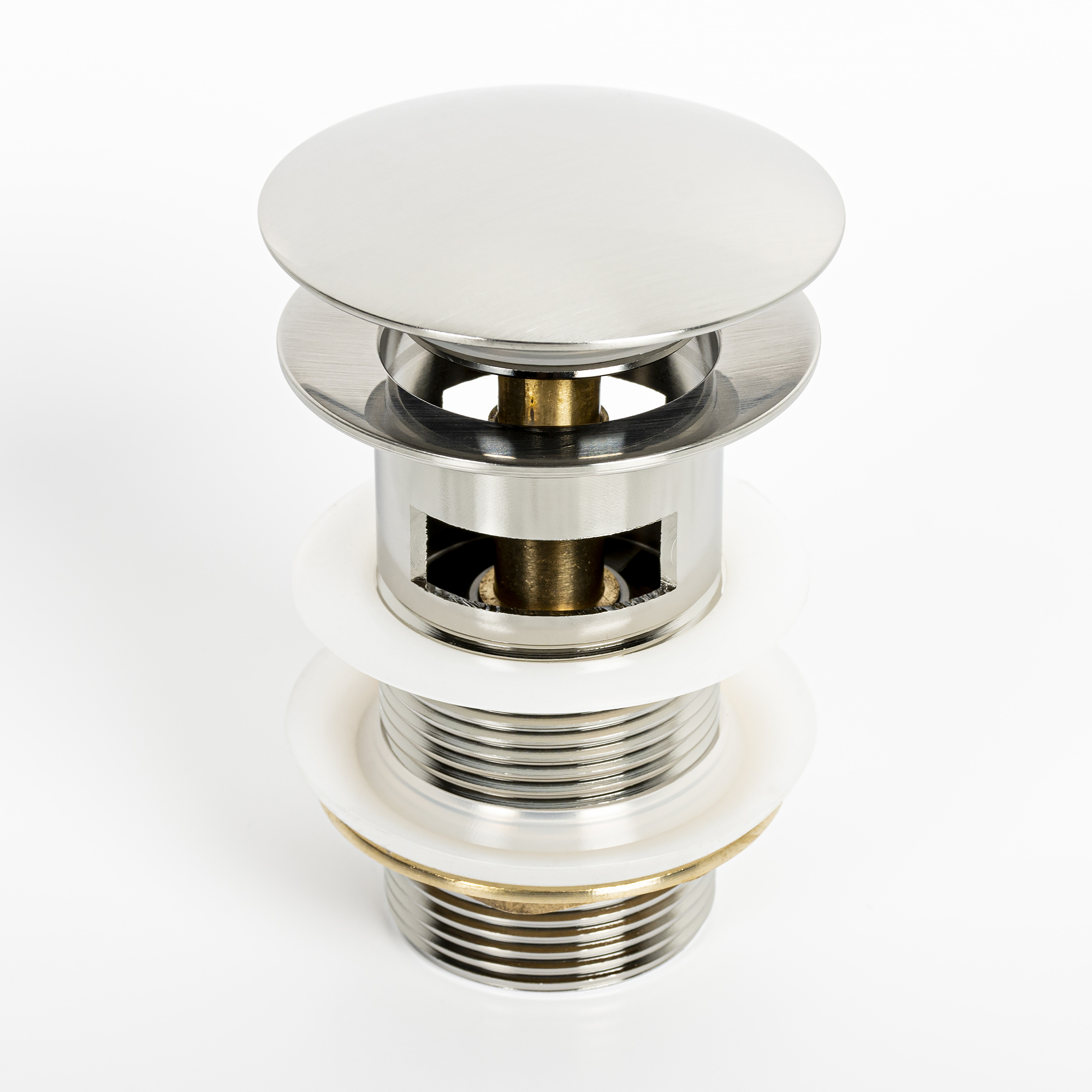 Kirk Brushed Steel Pop-up Drain