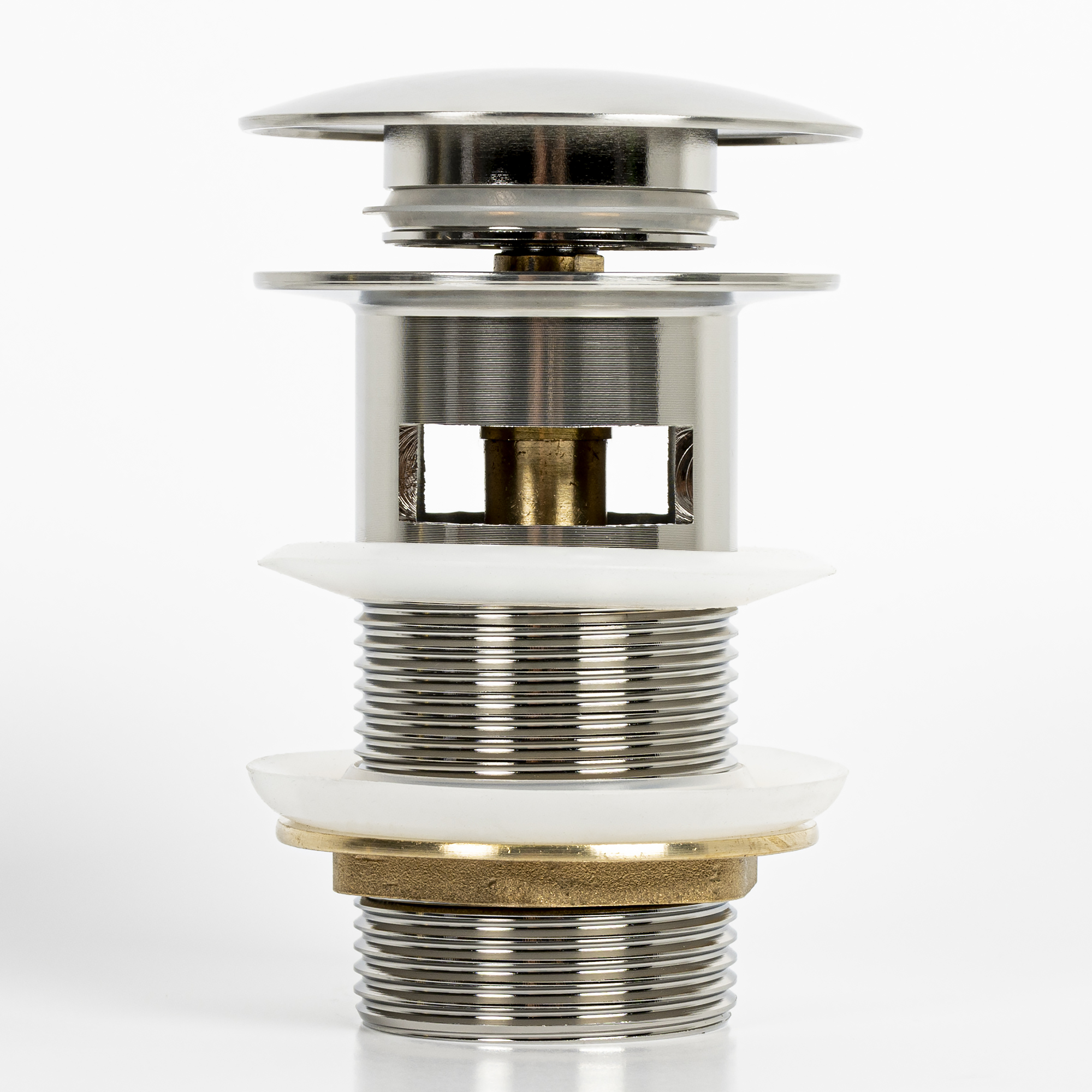 : Kirk Brushed Steel Pop-up Drain