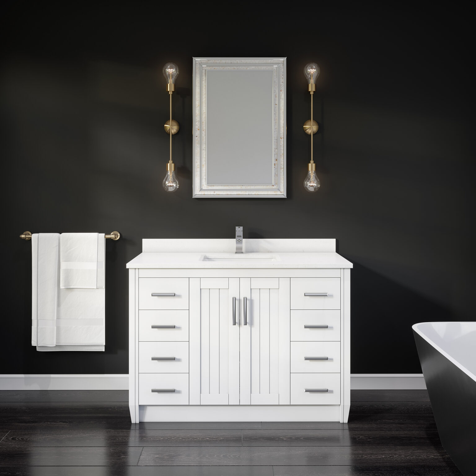 48 Bathroom Vanity With Power Bar