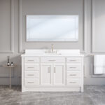 Calais II 60 Bathroom Vanity with Power Bar and Drawer Organizer