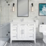 James 42-in. Single Bathroom Vanity with Drawer Organizer